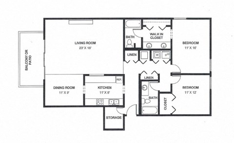 Two Bed Two Bath 1425 Square Feet at The Bridges at Foxridge, Mission, KS at The Bridges at Foxridge, Mission, 66202